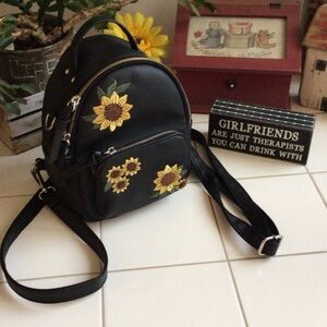 Violet Ray Sunflower Trinity Mini Backpack